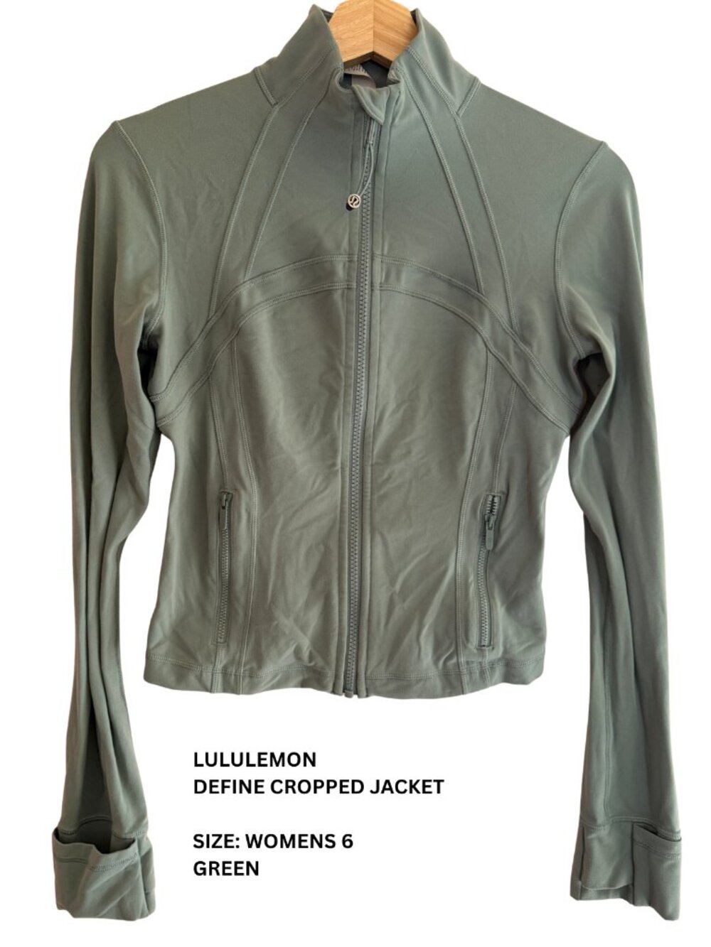 Lululemon Define Cropped Jacket Green Size 6